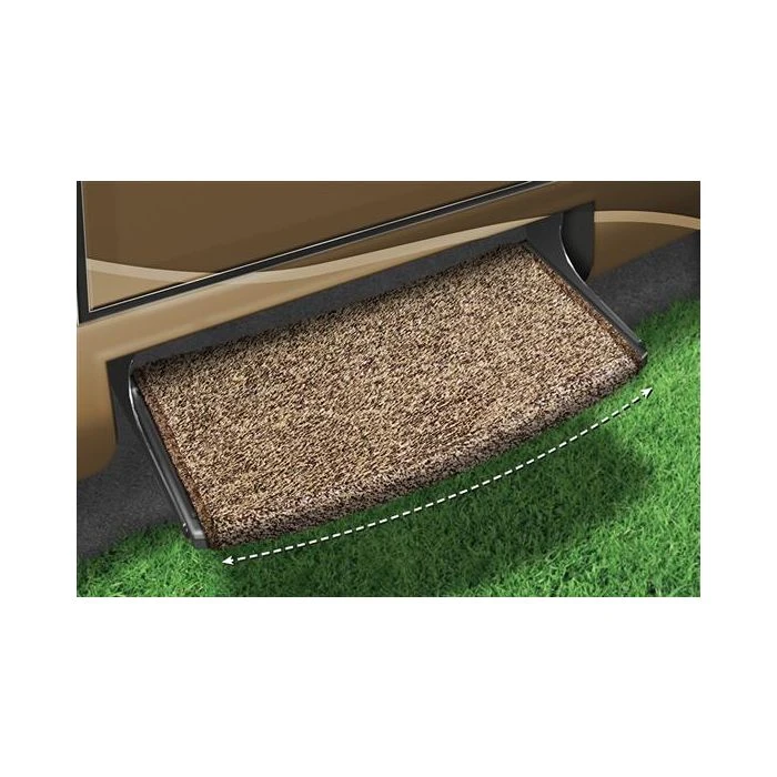 Prest-O-Fit Brown 22" Wraparound Radius RV Step Rug 3 Prest-O-Fit Brown 22" Wraparound Radius RV Step Rug