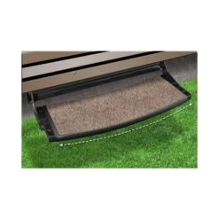 Prest-O-Fit Walnut Brown 22" Outrigger Radius RV Step Rug