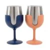CAMCO Life Is Better At The Campsite Navy & Peach Wine Tumbler Set -Camcos Shop 51917 4 z