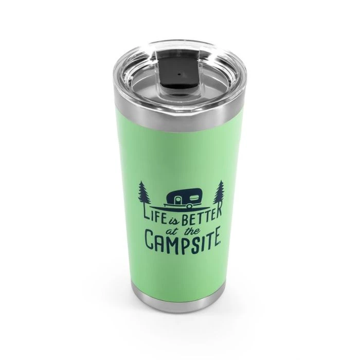 CAMCO Life Is Better At The Campsite Green 20 Oz Tumbler 3 CAMCO Life Is Better At The Campsite Green 20 Oz Tumbler
