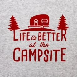 CAMCO Life Is Better At The Campsite Gray & Burgundy Shirt 9 CAMCO Life Is Better At The Campsite Gray & Burgundy Shirt -Camcos Shop 53209 out a z