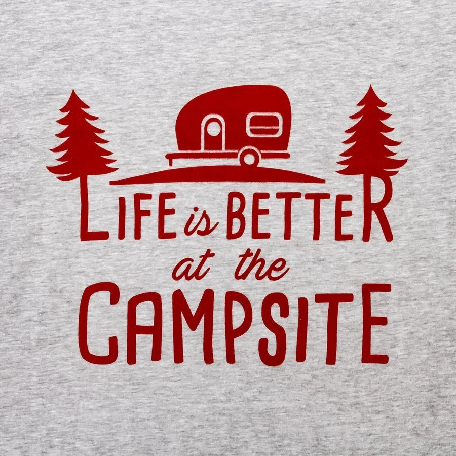 CAMCO Life Is Better At The Campsite Gray & Burgundy Shirt 4 CAMCO Life Is Better At The Campsite Gray & Burgundy Shirt - Image 2