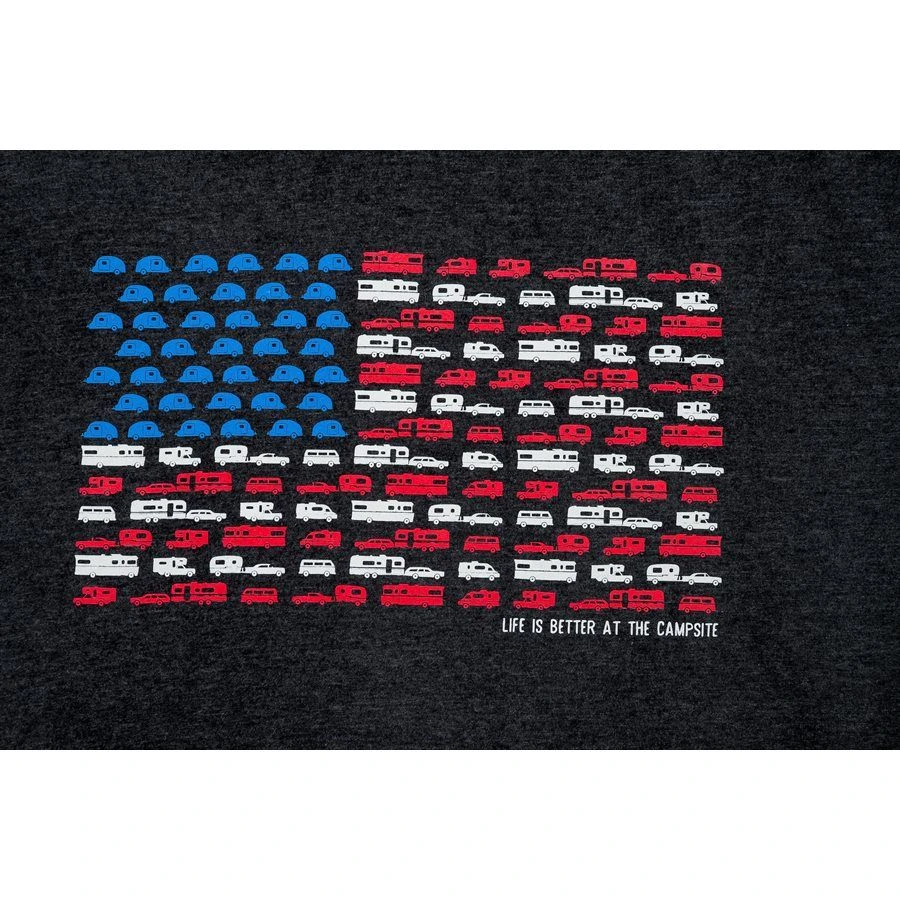 CAMCO Life Is Better At The Campsite Charcoal Patriotic Shirt 4 CAMCO Life Is Better At The Campsite Charcoal Patriotic Shirt - Image 2
