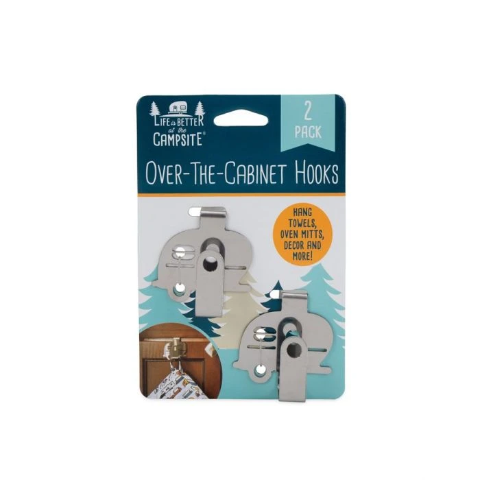 Camco Life Is Better At The Campsite Over The Cabinet Hooks, 2-PK 3 Camco Life Is Better At The Campsite Over The Cabinet Hooks, 2-PK