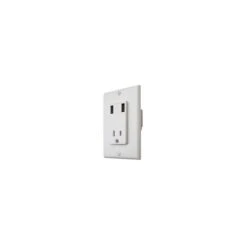 Diamond White Dual USB Single AC Charger Oulet