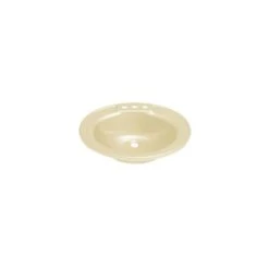 Lippert Components 17" X 20" Parchment Drop-in ABS Oval Lavatory Sink
