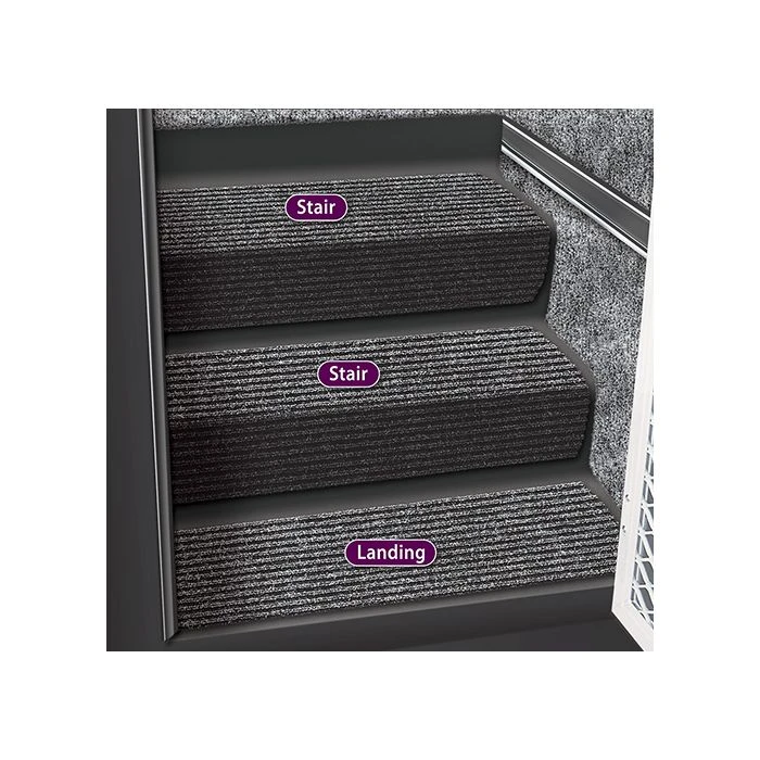 Prest-O-Fit Black Granite Step Hugger For Stair Step