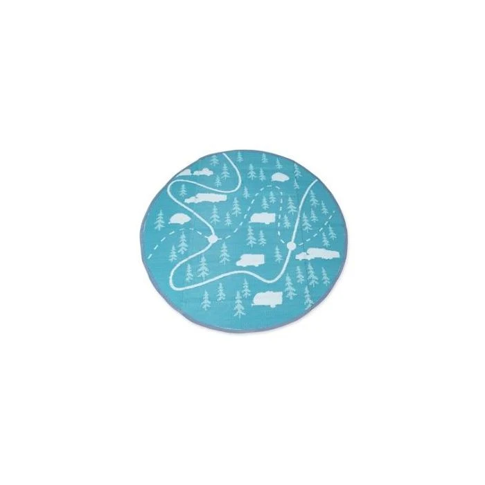 Camco Life Is Better At The Campsite 6-Foot Round Outdoor Mat -RV Map Design 3 Camco Life Is Better At The Campsite 6-Foot Round Outdoor Mat -RV Map Design