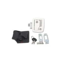 AP Products White Bauer Entry Door Lock