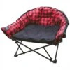 Kuma Lazy Bear Dog Bed Chair - Red & Black Plaid -Camcos Shop km dg rpb 2