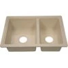 Lippert Parchment 25" X 17" Double Bowl Sink