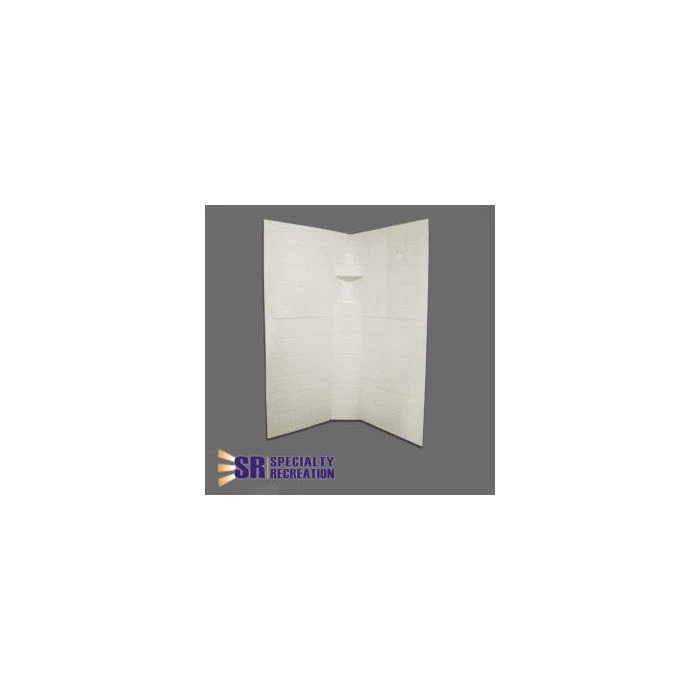 Specialty Recreation 36" X 36" X 67" Parchment Neo Angle Shower Wall Surround 3 Specialty Recreation 36" X 36" X 67" Parchment Neo Angle Shower Wall Surround