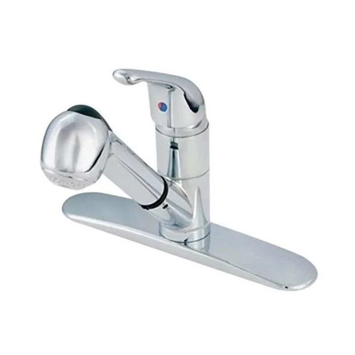 American Brass Chrome Kitchen Faucet Single Lever Pull-Out 3 American Brass Chrome Kitchen Faucet Single Lever Pull-Out