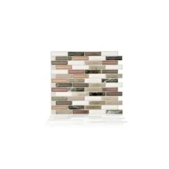 Patrick Industries Milenzia Taddio Kitchen/Bathroom Smart Backsplash Tiles - 4 Pack