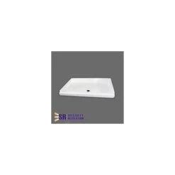 Specialty Recreation 24" X 38" White Front Center Drain Shower Pan