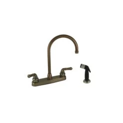Empire Brass Company Oil Rubbed Bronze Teapot Handle Gooseneck Kitchen Faucet With Spray Kit